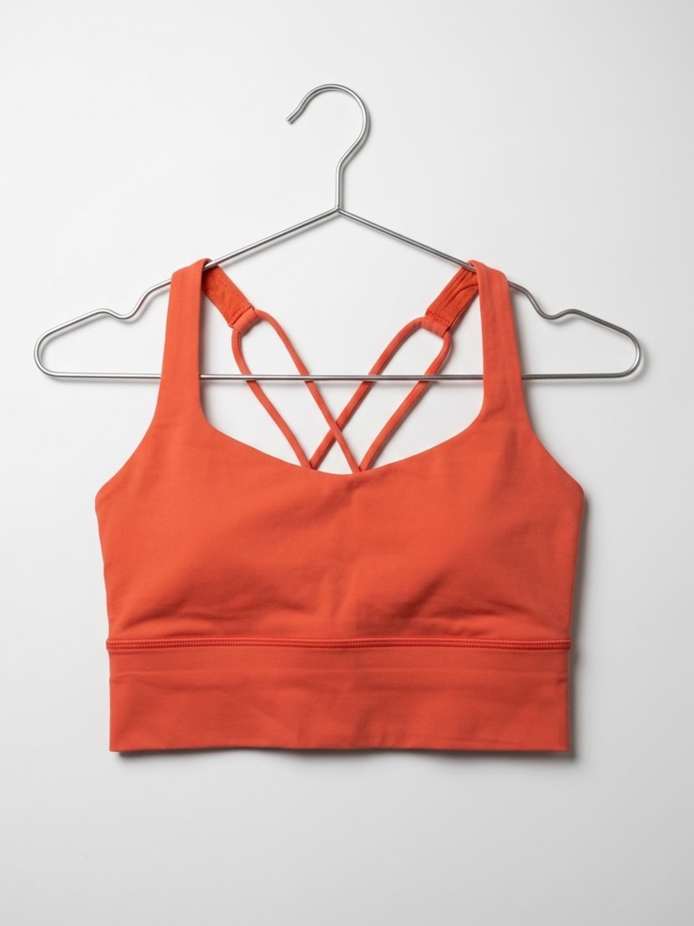 Lululemon Longline Strappy Sports Bra Coral Orange Size 4